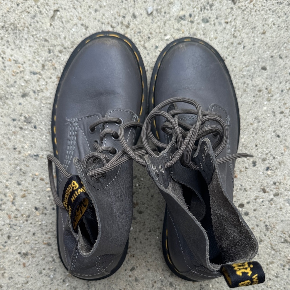 Dr. Martens Charcoal Leather Boots